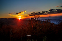 A beautiful sunset at a pull of on the Blueridge Parkway